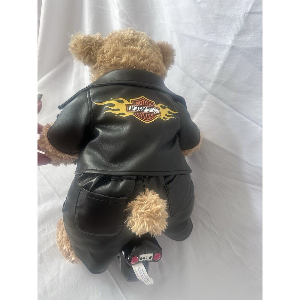 Build A Bear Vintage Big Hugs 18" Plush Brown Teddy Harley Davidson Outfit RARE - Picture 8 of 9